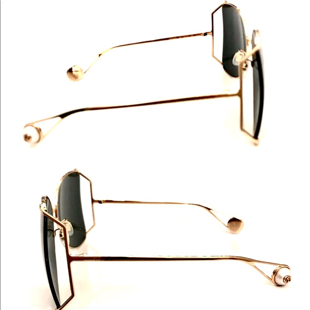 GUCCI Butterfly Pearl Logo GG 0252 005 Sunglasses - Picture 4 of 7